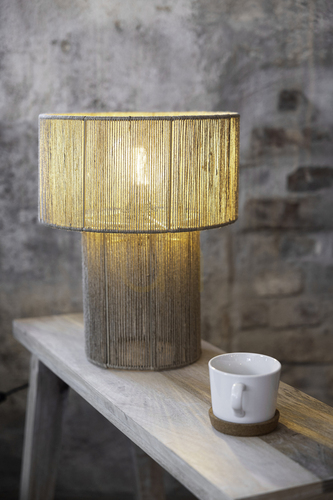 Verifica Lampă de masă Markslojd SOGA 108769 naturală din oțel și iută 38 cm