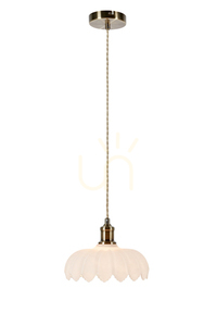 Lampă suspendată Markslojd Kurage 108857 alb alamă antică 25,5 cm small 0