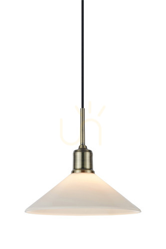 Verifica Lampă suspendată Markslojd VELA 108867 alb alamă antică 25 cm