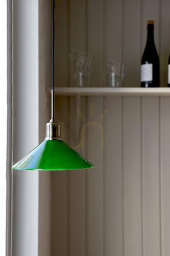Verifica Lampă suspendată Markslojd VELA verde alamă antică 25 cm 108868
