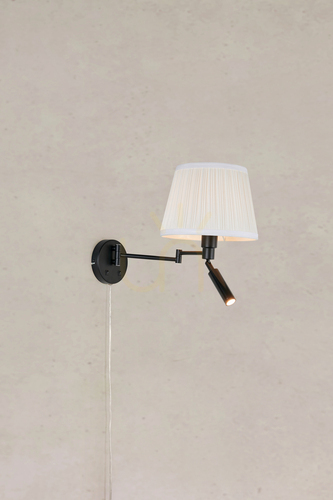 Verifica Lampă de perete Markslojd 109016 negru/alb 2 becuri oțel 32x25 cm