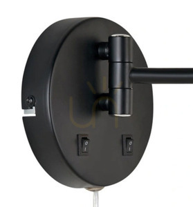 Lampă de perete Markslojd 109016 negru/alb 2 becuri oțel 32x25 cm small 2