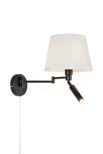 Verifica Lampă de perete Markslojd 109016 negru/alb 2 becuri oțel 32x25 cm