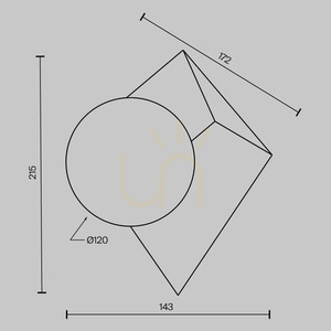 Lampă de perete CUBEO MOD445WL-01PT Maytoni small 4
