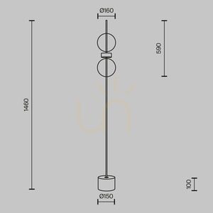 Lampă de podea Maytoni MOON neagră LED dimabilă MOD478FL-L15B3K small 11