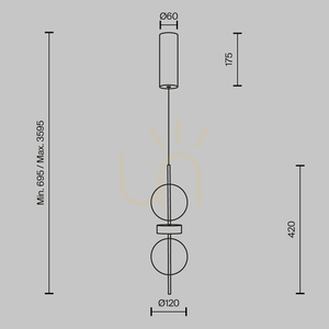 Lampă suspendată Maytoni Moon Negru Smoky LED MOD478PL-L8B3K small 10