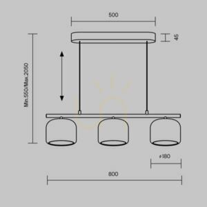 Lampă suspendată Maytoni Spirito aur LED 3x14W dimmabilă MOD286PL-L12G3K small 12
