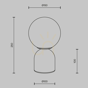 Lampă de masă Maytoni TAVO MOD453TL-01BG, travertin bej, G9, 25 cm small 4