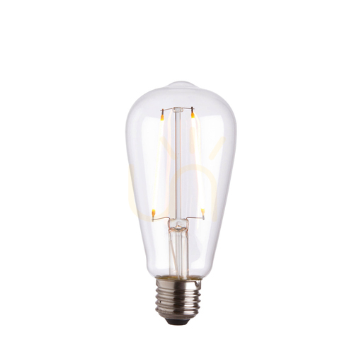 Verifica Bec LED filament E27 transparent Endon 2W 14 cm sticlă