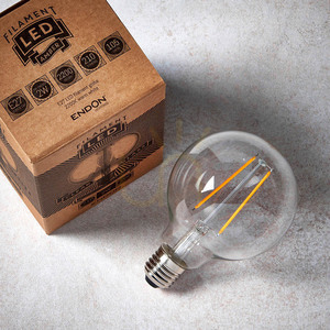 Bec LED E27 glob filament transparent Endon, sticlă, 2W, 13,5 cm small 5