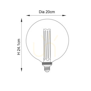 Lampa suspendată globe transparent Endon E27 sticlă oțel 20 cm small 2