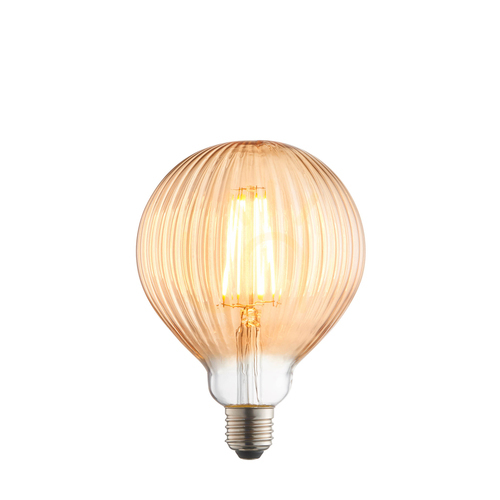 Verifica Bec decorativ LED Ribb E27 4W 400lm 2000K glob G125 chihlimbar Ø12,5 cm 80179 Endon