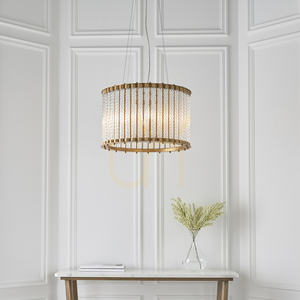 Pendul Endon Romola Gold 6xE14 Ø50 cm Sticlă Oțel Dimmabil small 3
