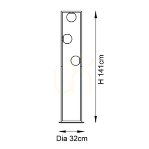 Lampa de podea Endon Teo albă, oțel și sticlă, 3x G9, 141 cm small 2