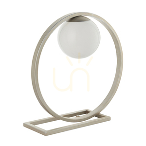 Lampă de masă Endon Enzo argintie oțel și sticlă G9 3W small 1
