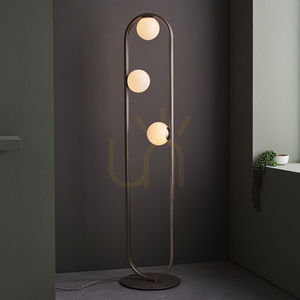 Lampă în picioare Endon Enzo argintie oțel sticlă G9 3 becuri 141,5 cm small 3