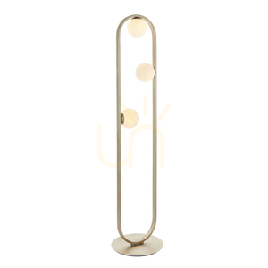 Lampă în picioare Endon Enzo argintie oțel sticlă G9 3 becuri 141,5 cm small 0