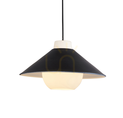 Verifica Pendul Endon Tokyo negru, sticlă și oțel, E27, dimabil, 38 cm
