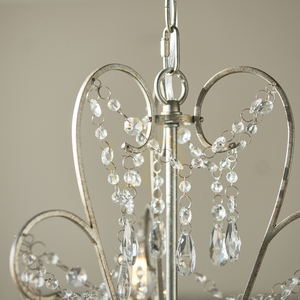 Pendul Endon Berkley 95524 argintiu antichizat cu cristal 3 × E14 small 6