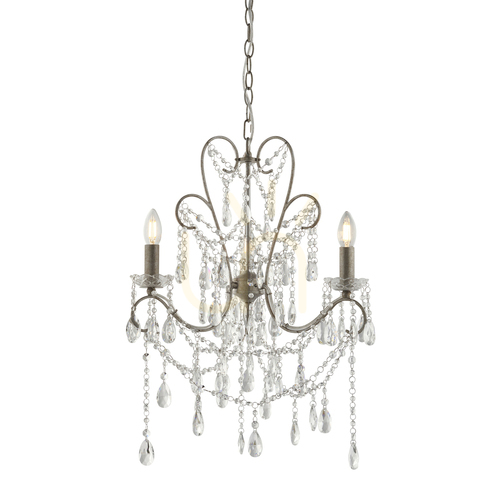 Verifica Pendul Endon Berkley 95524 argintiu antichizat cu cristal 3xE14