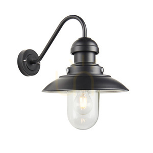 Aplica de perete Endon Hereford neagra E27 reglabila din aluminiu si sticla small 0