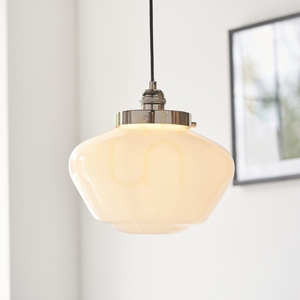 Lampă suspendată Endon Camberley argintie E27 dimabilă Ø30 cm oțel sticlă small 4