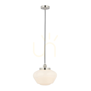 Lampă suspendată Endon Camberley argintie E27 dimabilă Ø30 cm oțel sticlă small 6