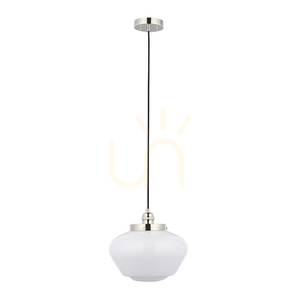 Lampă suspendată Endon Camberley argintie E27 dimabilă Ø30 cm oțel sticlă small 7