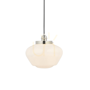 Lampă suspendată Endon Camberley argintie E27 dimabilă Ø30 cm oțel sticlă small 0