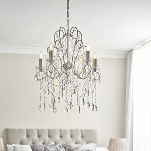Pendul Endon Berkley Silver 5xE14 Dimmabil, Oțel și Sticlă, Ø54 cm small 3