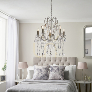 Pendul Endon Berkley Silver 5xE14 Dimmabil, Oțel și Sticlă, Ø54 cm small 5