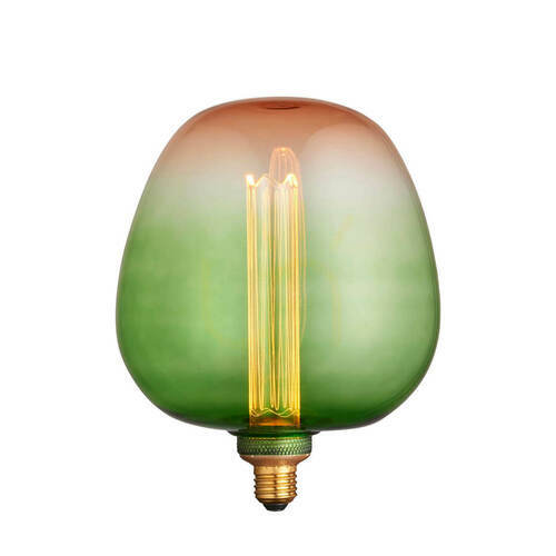 Verifica Lampă decorativă roz Endon cu bec E27, oțel și sticlă, 19 cm