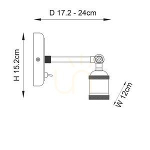 Lampă de perete Endon Hal Brass alamă E27 oțel dimabilă 2 Lampă de perete Endon Hal Brass alamă E27 oțel dimabilă small 2