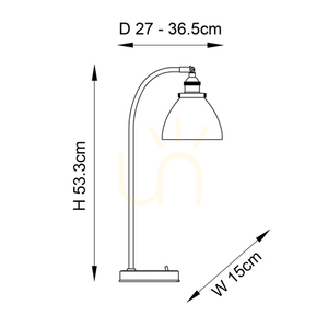 Lampă de masă Endon Hansen argintie oțel și sticlă E14 53,3 cm small 2