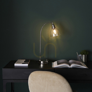 Lampă de masă Endon Hansen argintie oțel și sticlă E14 53,3 cm small 6
