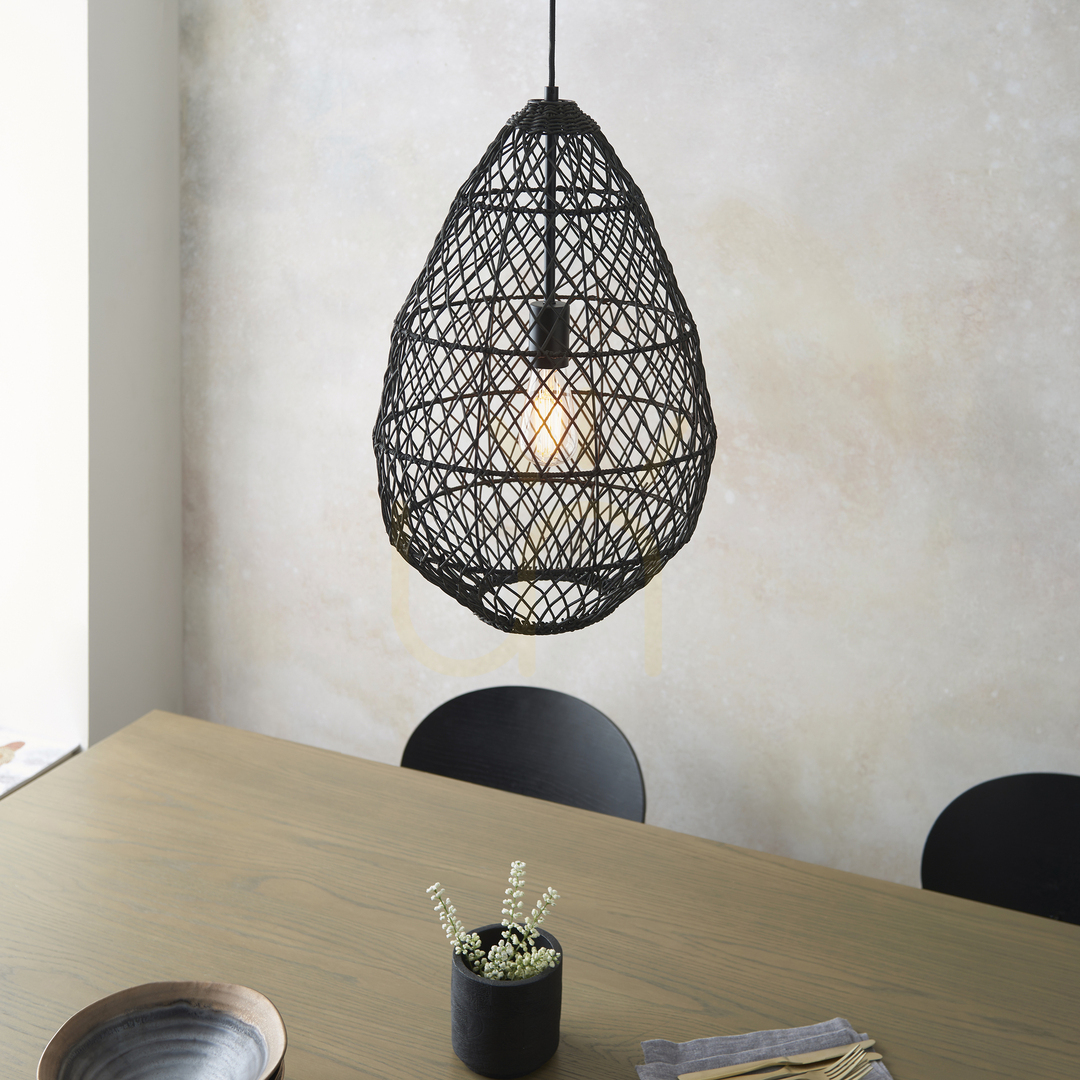 Verifica Pendul Endon Pimva negru ratan E27 35 cm dimmabil Pendul Endon Pimva negru ratan E27 35 cm dimmabil