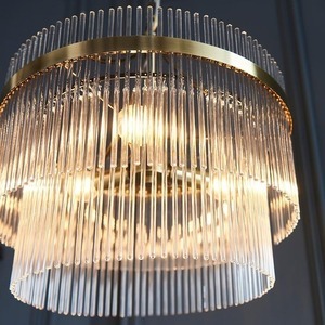Lustră suspendată Endon Marietta 99167 alamă antică 3xE14 baghete de sticlă Ø40 cm small 6