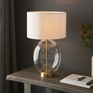 Lampă de masă Endon KELDA OVAL, alamă și sticlă, variator tactil, 57,8 cm small 4