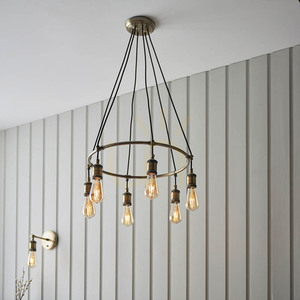 Pendul Endon Brass 6xE27 Dimmabil, Oțel Negru, 54 cm 5 Pendul Endon Brass 6xE27 Dimmabil, Oțel Negru, 54 cm small 5