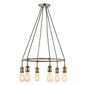 Pendul Endon Brass 6xE27 Dimmabil, Oțel Negru, 54 cm 0 Pendul Endon Brass 6xE27 Dimmabil, Oțel Negru, 54 cm small 0