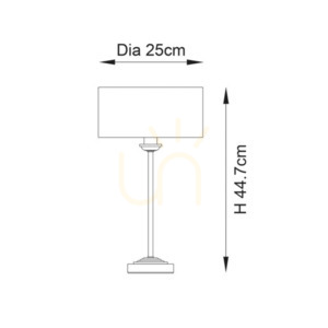 Lampă de masă Endon Highclere bej cu abajur textil 44,7 cm small 2