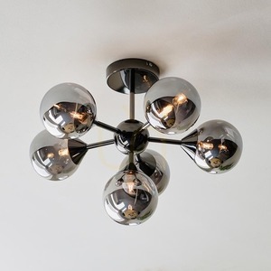 Lampa de tavan Endon Oscar neagră 6x G9 din oțel și sticlă 4 Lampa de tavan Endon Oscar neagră 6x G9 din oțel și sticlă small 4