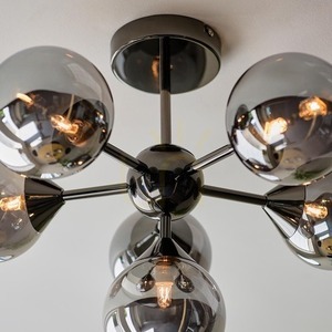 Lampa de tavan Endon Oscar neagră 6x G9 din oțel și sticlă 6 Lampa de tavan Endon Oscar neagră 6x G9 din oțel și sticlă small 6