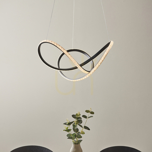 Pendant lumini Endon Francisca negru LED dimmabil 55 cm aluminiu acril 3 Pendant lumini Endon Francisca negru LED dimmabil 55 cm aluminiu acril small 3