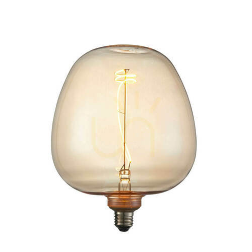 Verifica Bec LED decorativ Endon Swirl E27, 4 W 2000 K, sticlă chihlimbarie, Ø 19 cm