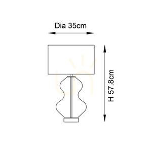 Lampă de masă Endon Kelda Silver Textil E27 1 Lampă de masă Endon Kelda Silver Textil E27 small 1