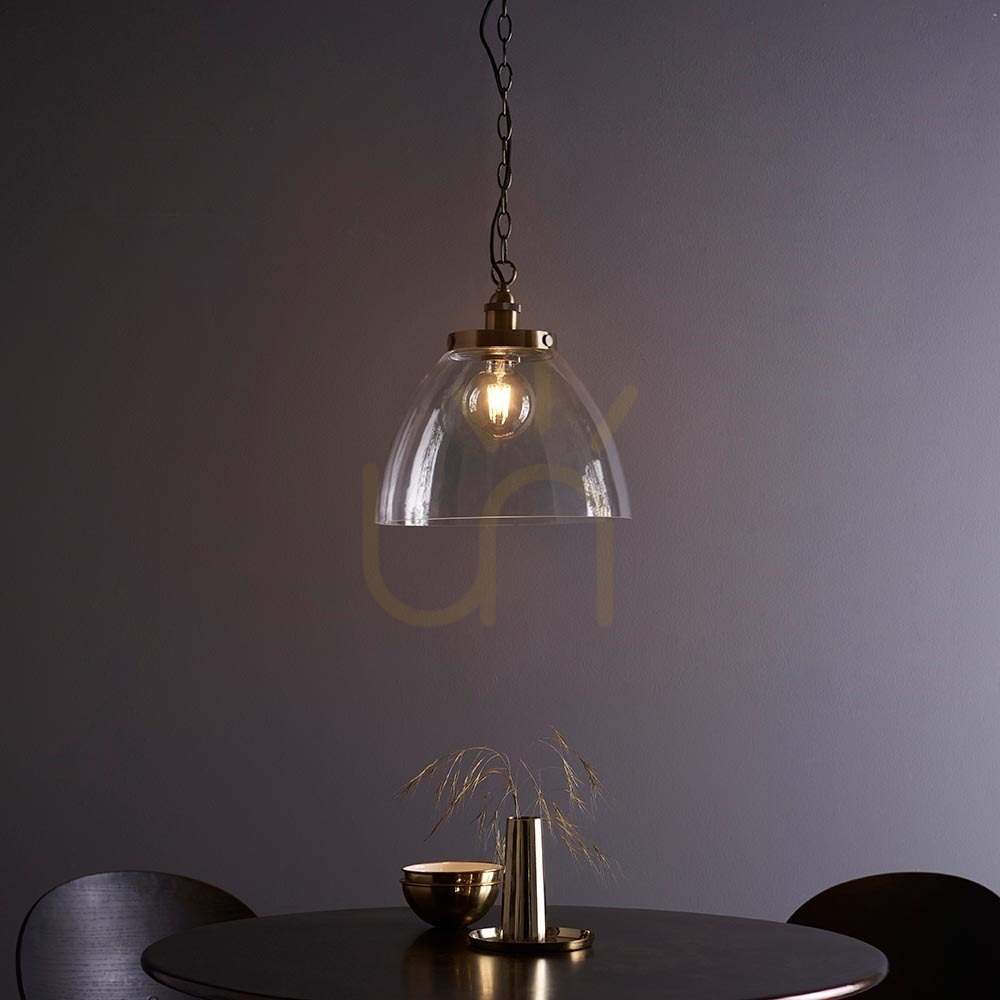 Spectacol Pendul Endon Hansen Grand alamă sticlă E27 1 bec dimabil Ø33 cm Pendul Endon Hansen Grand alamă sticlă E27 1 bec dimabil Ø33 cm