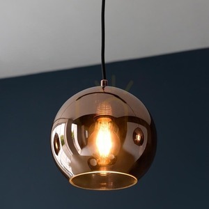 Lampă suspendată Endon Boli neagră 3xE27 dimabilă oțel sticlă small 7