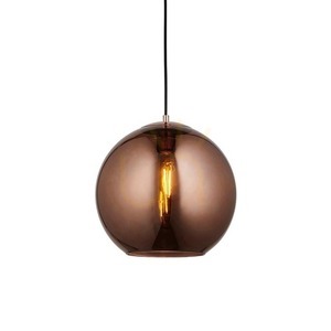 Pendul Endon Boli negru E27 dimmabil 30 cm oțel sticlă small 0