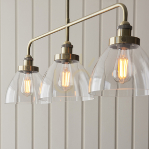 Pendul Endon Hansen Brass 3xE27 alamă sticlă reglabil dimabil small 5